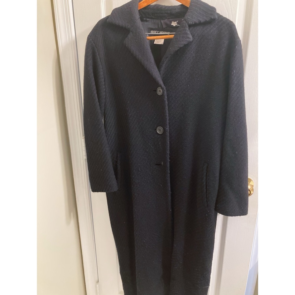 90s Issey Miyake Wool Cocoon Coat
